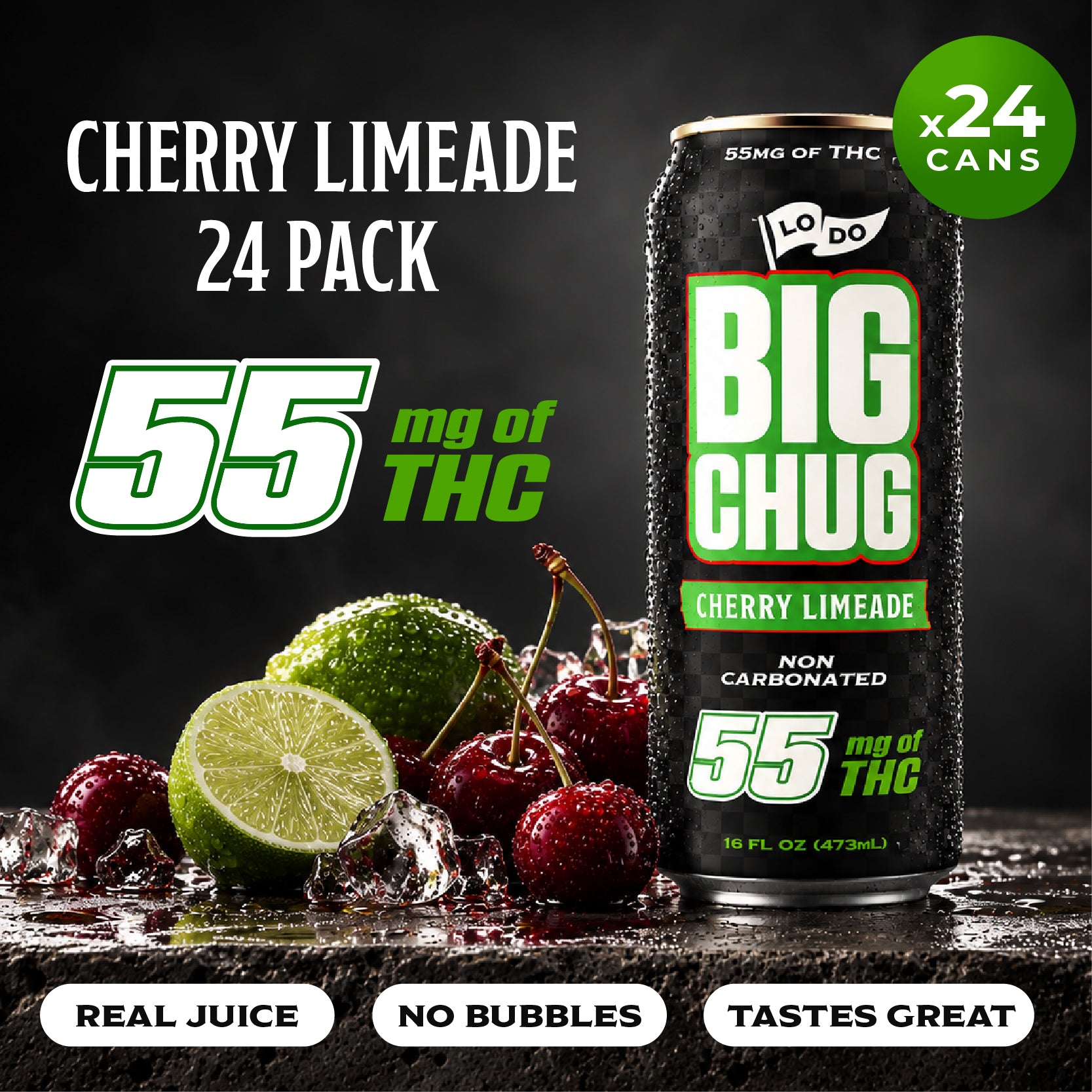 24pk Big Chug Cherry Limeade 55mg