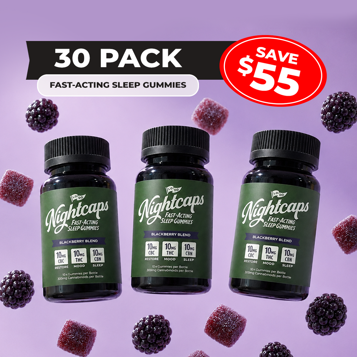 Fast-Acting Sleep Gummies (30 Pack)
